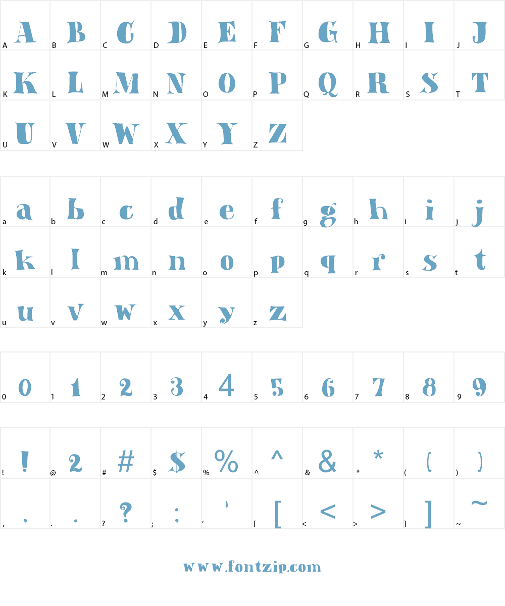 DK Aardvark Dreams Font Character